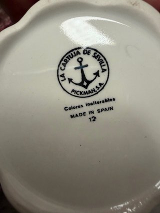 Juego de té La Cartuja Sevilla Pickman Rojo