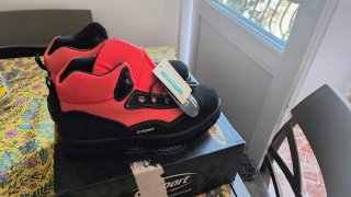 Stivaletti antinfortunistiche Grisport neri e ross