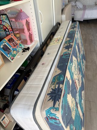 2 Colchones 90x190 y Somier con Patas