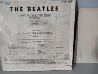 Vinilo y postal The Beatles