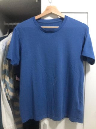 Camiseta Uniqlo azul hombre