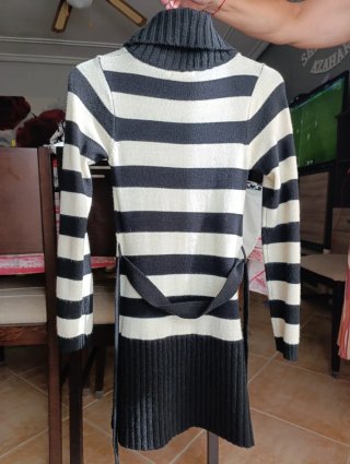 Vestido de lana a rayas