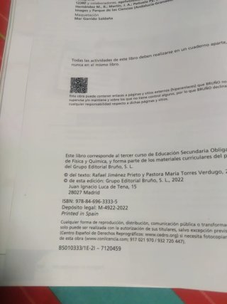 Física y química 3 ESO, Proyecto 5 etapas