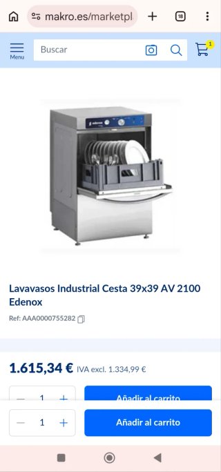 Lavavajillas Industrial Edenox AV-2100