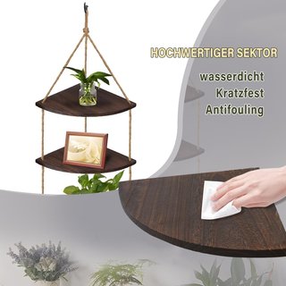 Estantería colgante de madera 3 niveles