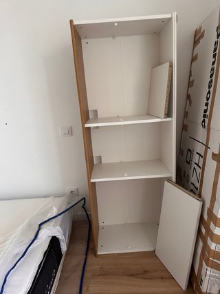 Mueble TV Blanco Madera Ikea Skruvby