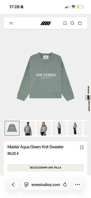 Sudadera Eme Studios Nueva Talla Única Verde