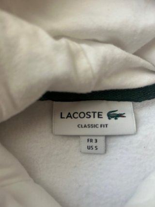 Felpa Lacoste con cappuccio bianca