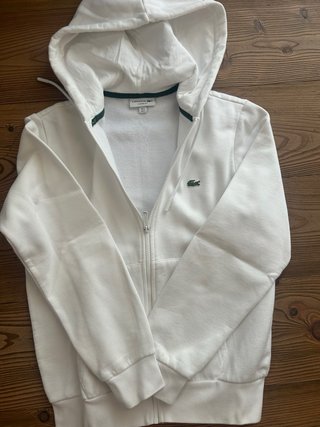 Felpa Lacoste con cappuccio bianca