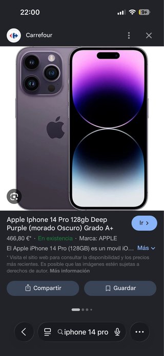 iPhone 14 Pro 128GB Morado Oscuro