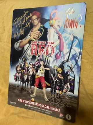 Poster Film One Piece Red Autografato
