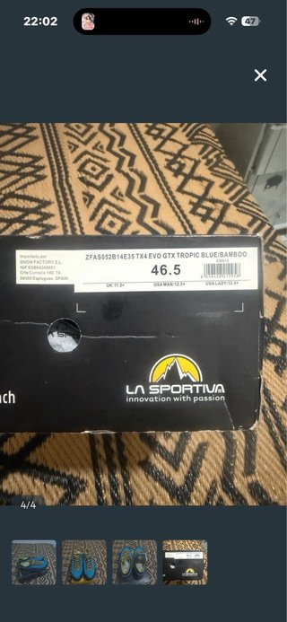 La Sportiva TX4 Evo GTX Talla 46.5 Nuevas