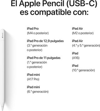 Apple Pencil USB-C para iPad Pro M4 y Air M2