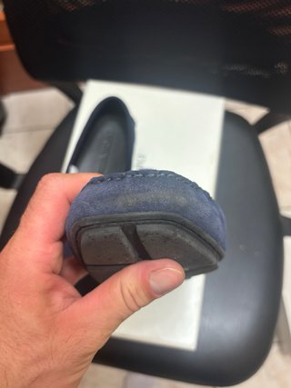Mocassini Emporio Armani Blu Pelle Scamosciata