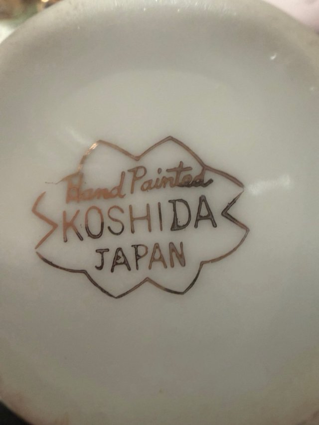 Juego de café japonés Koshida pintado a mano