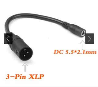 ADAPT. CARGA MOTO POWER2GO VS 3 PIN XLR A DC 5.5