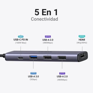 UGREEN Hub USB C HDMI 4K Adaptador