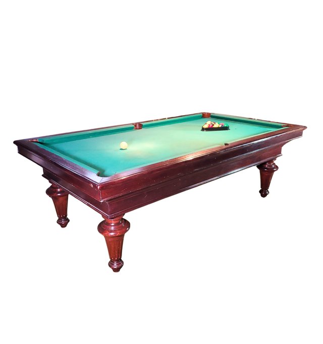 Mesa Billar Antigua Caoba Clásica