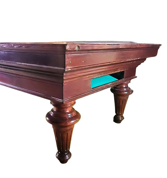 Mesa Billar Antigua Caoba Clásica