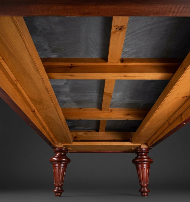 Mesa Billar Antigua Caoba Clásica