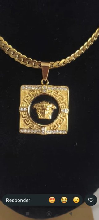 Colgante Versace Dorado y Negro