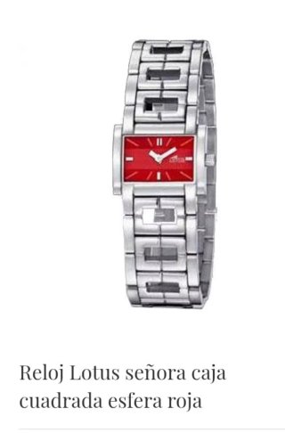 Reloj Lotus Mujer Rojo y Plateado