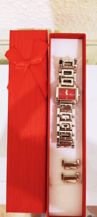Reloj Lotus Mujer Rojo y Plateado