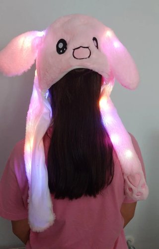 Gorro de conejo con luces LED