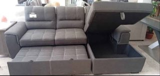 Sofá chaise longue cama relax gris