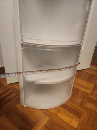 Mueble esquinero baño/cocina transparente