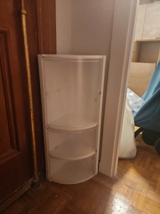 Mueble esquinero baño/cocina transparente