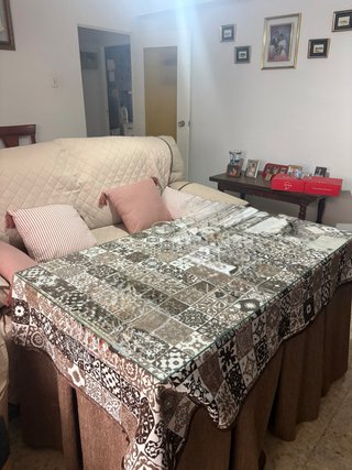 Mesa Camilla Rectangular Cristal y Tela