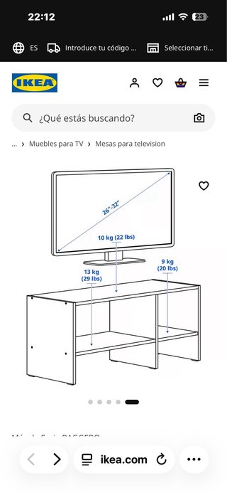 Mueble TV blanco IKEA