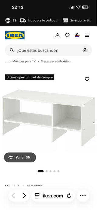 Mueble TV blanco IKEA