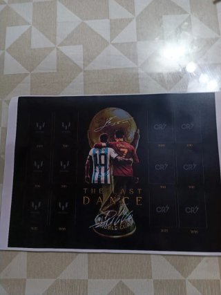 Cuadro cromos Messi y Cristiano Ronaldo Mundiales