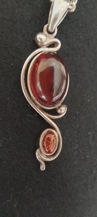 Colgante Plata y Ámbar