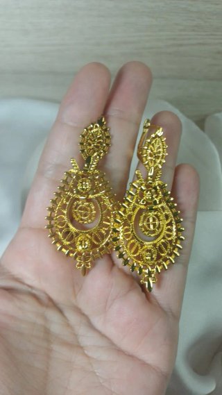 Pendientes Chapado Oro Filigrana Vintage