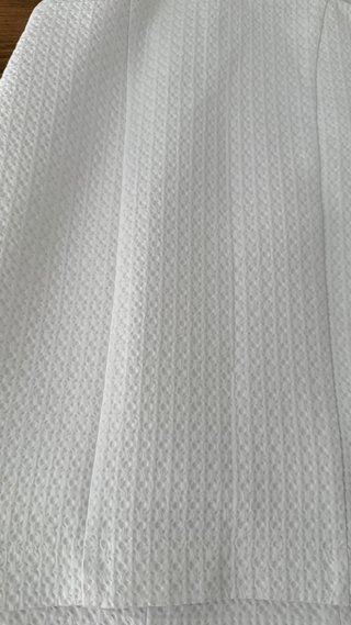 Vestido Zara blanco de tejido texturizado