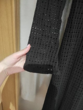 Vestido largo crochet Zara marrón