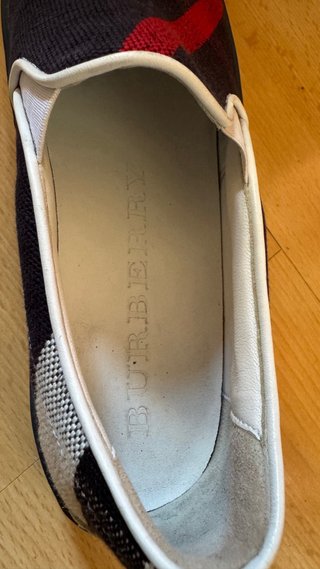 Mocasines Burberry Azul y Rojo