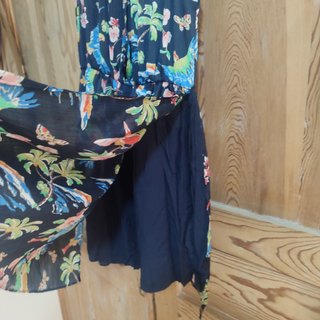 Vestido Zara corto estampado pájaros Talla S