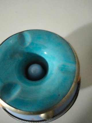 Cenicero Cerámica Marroquí Azul y Amarillo