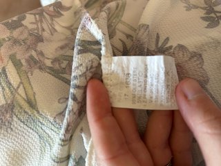 Abito bianco con pizzo e fiori - Taglia unica