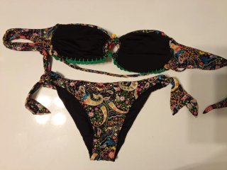 Costume a fascia donna fantasia nero