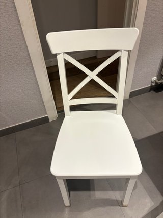 Pack de 5 Sillas Rosentorp IKEA Madera Blanca