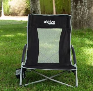 Silla Aktive Playa Plegable Negra y Verde