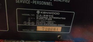 Kenwood KA 3500 Amplificador Integrado