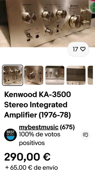 Kenwood KA 3500 Amplificador Integrado