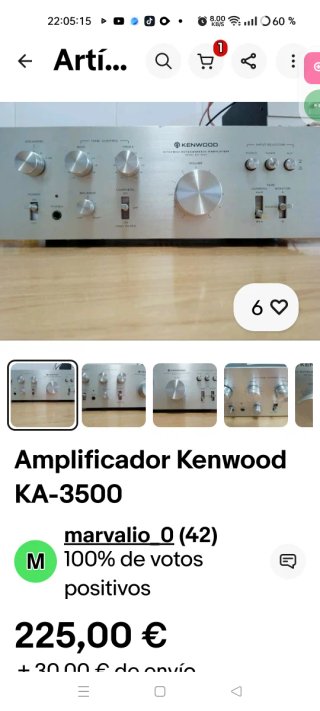 Kenwood KA 3500 Amplificador Integrado