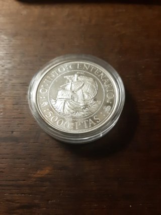 Moneda Plata 5000 Pesetas 1989